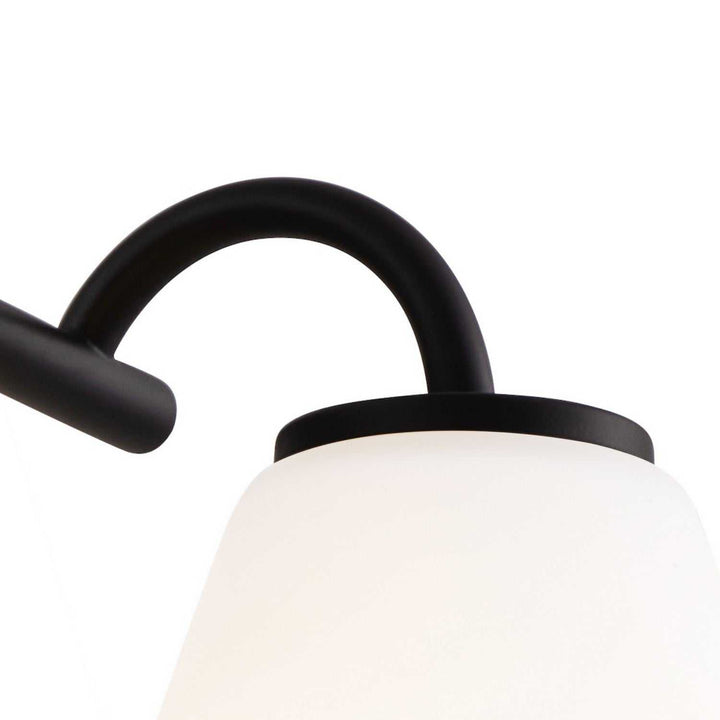 Fusion Four Light Bath Bar in Matte Black Justice Designs