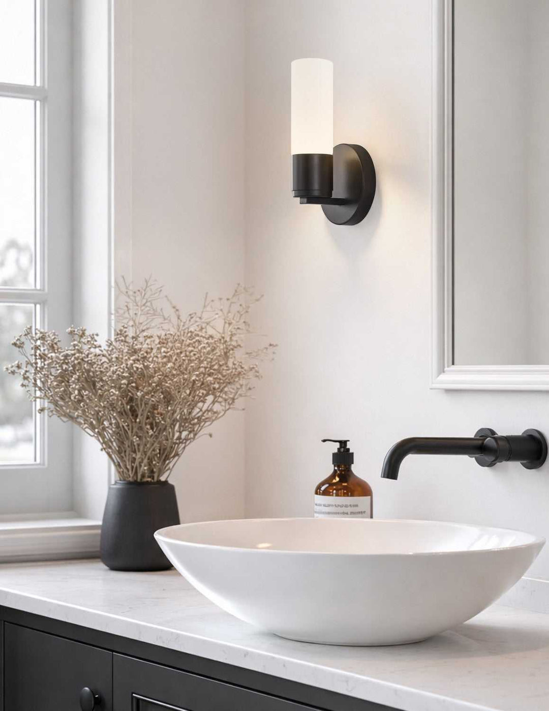 Fusion LED Wall Sconce in Matte Black Justice Designs