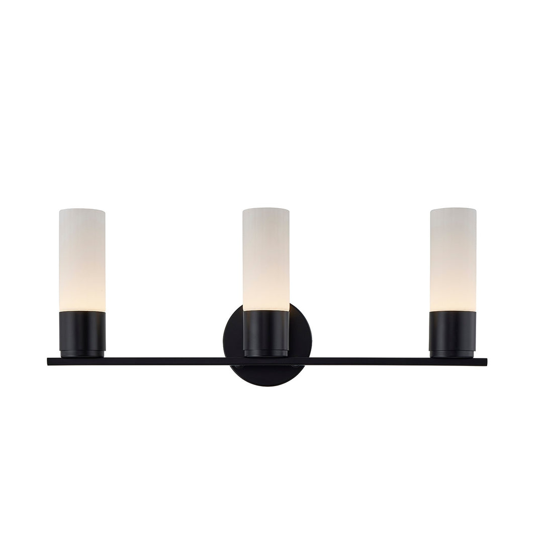 Justice Designs - FSN-8373-OPAL-MBLK - LED Bath Bar - Fusion - Matte Black