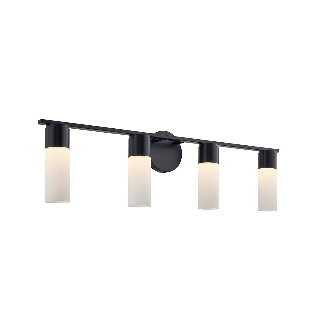 Justice Designs - FSN-8374-OPAL-MBLK - LED Bath Bar - Fusion - Matte Black