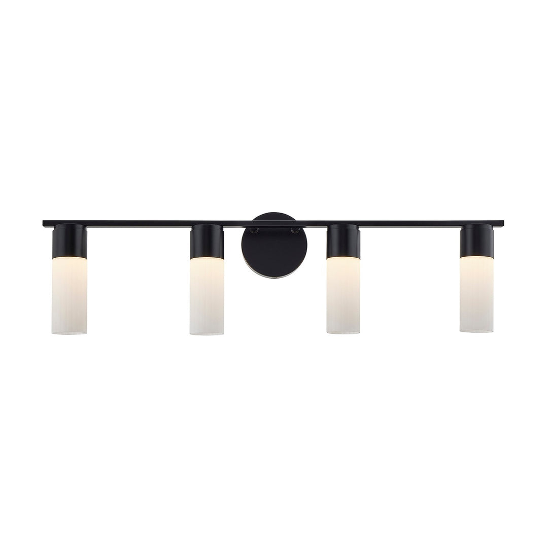 Justice Designs - FSN-8374-OPAL-MBLK - LED Bath Bar - Fusion - Matte Black