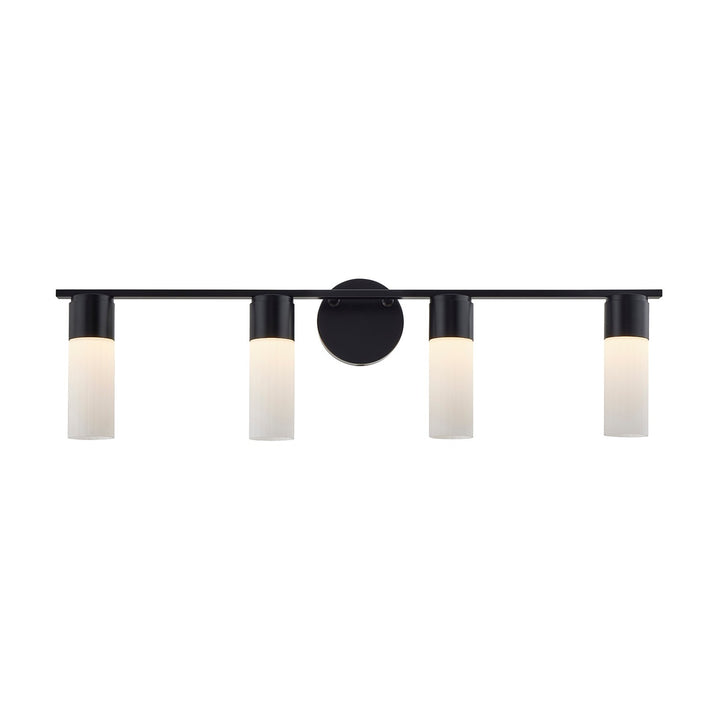 Justice Designs - FSN-8374-OPAL-MBLK - LED Bath Bar - Fusion - Matte Black