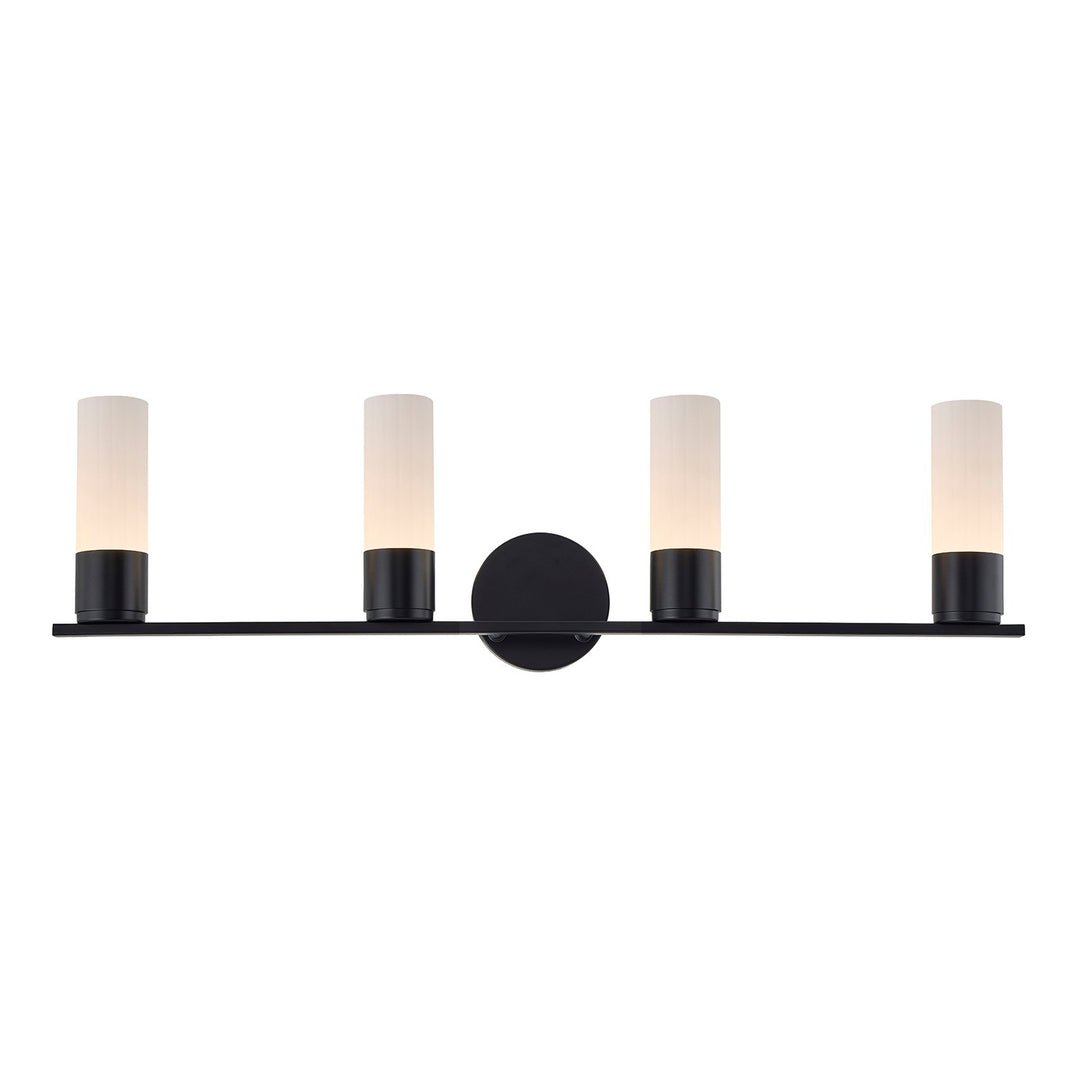 Justice Designs - FSN-8374-OPAL-MBLK - LED Bath Bar - Fusion - Matte Black