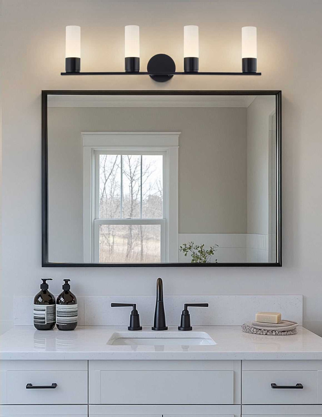 Fusion LED Bath Bar in Matte Black Justice Designs