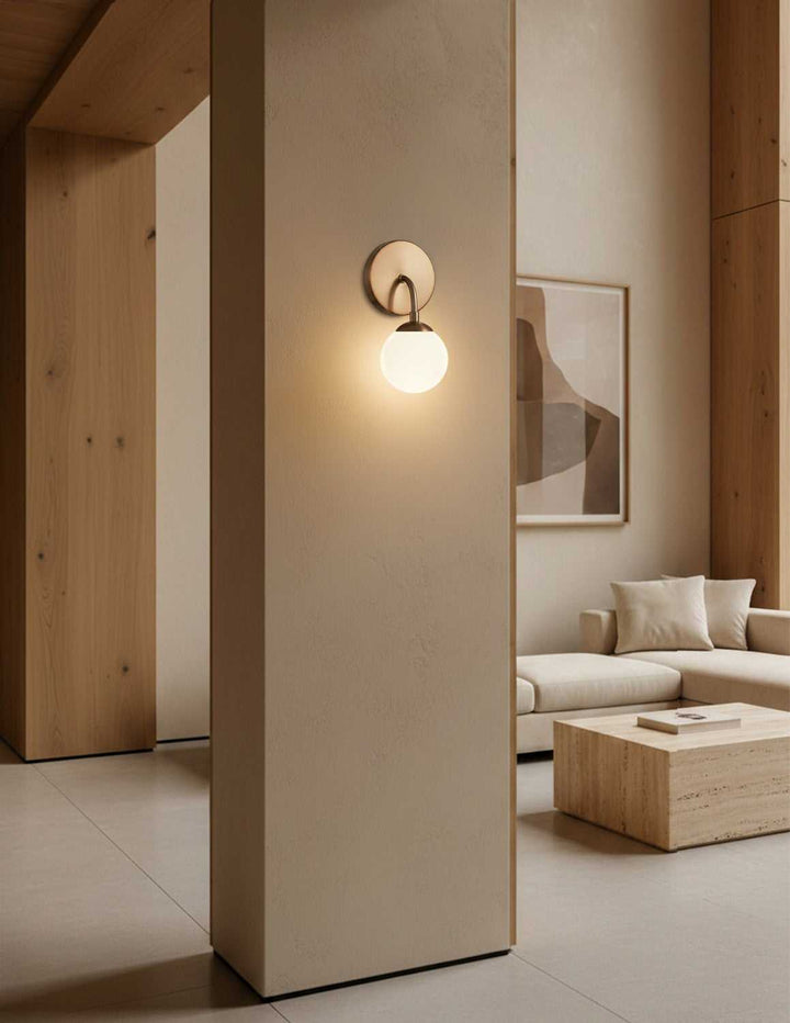 Fusion One Light Wall Sconce in Brushed Brass Justice Designs