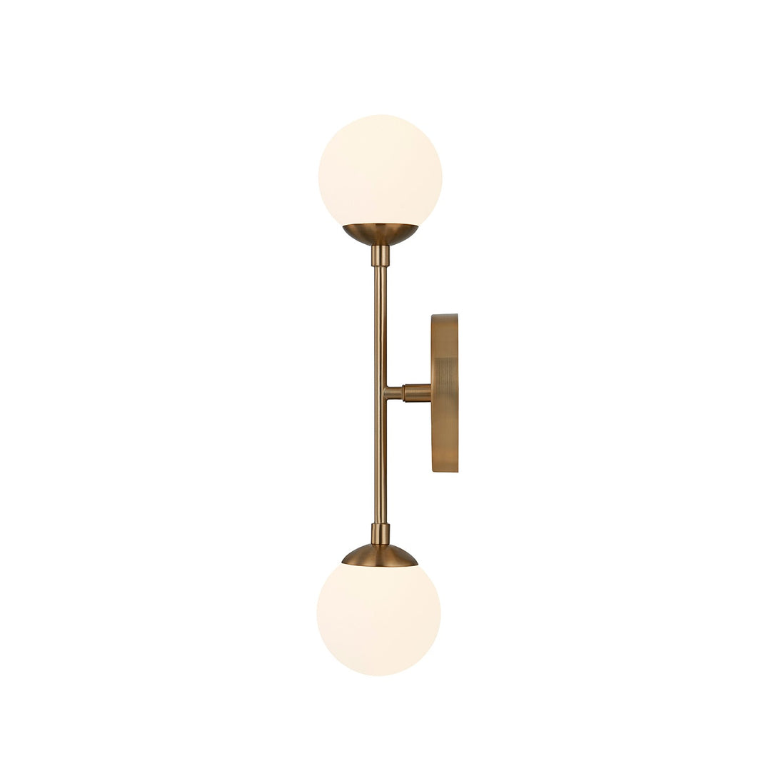 Justice Designs - FSN-9012-ETCH-BRSS - Two Light Wall Sconce - Fusion - Brushed Brass