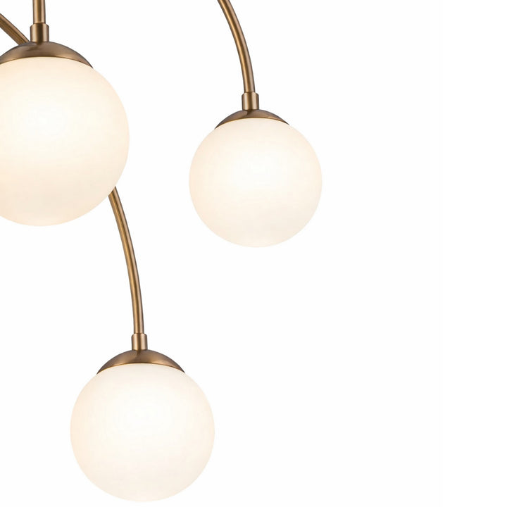 Justice Designs - FSN-9014-ETCH-BRSS - Nine Light Chandelier - Fusion - Brushed Brass