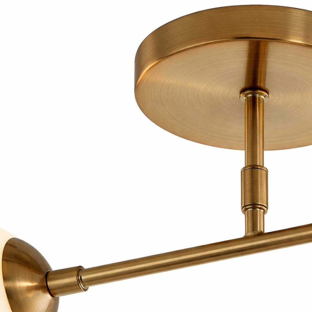 Fusion Two Light Semi-Flush Mount in Brushed Brass Justice Designs