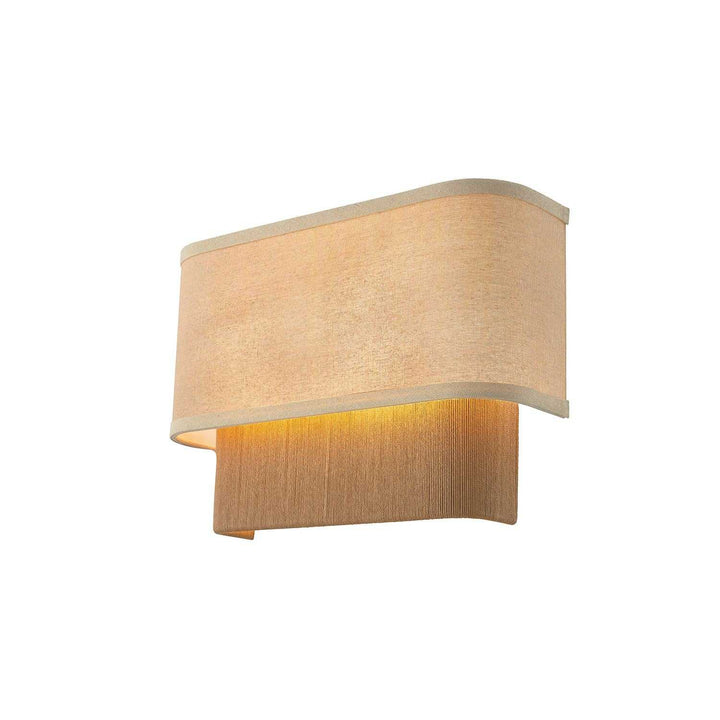 Textile Two Light Wall Sconce in Brushed Brass Justice Designs