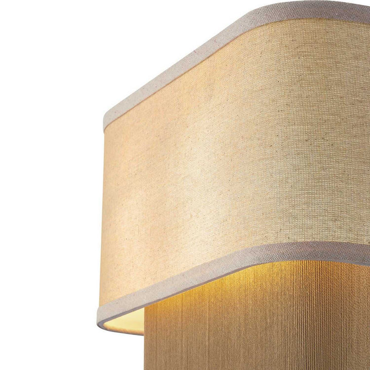 Textile Two Light Wall Sconce in Brushed Brass Justice Designs