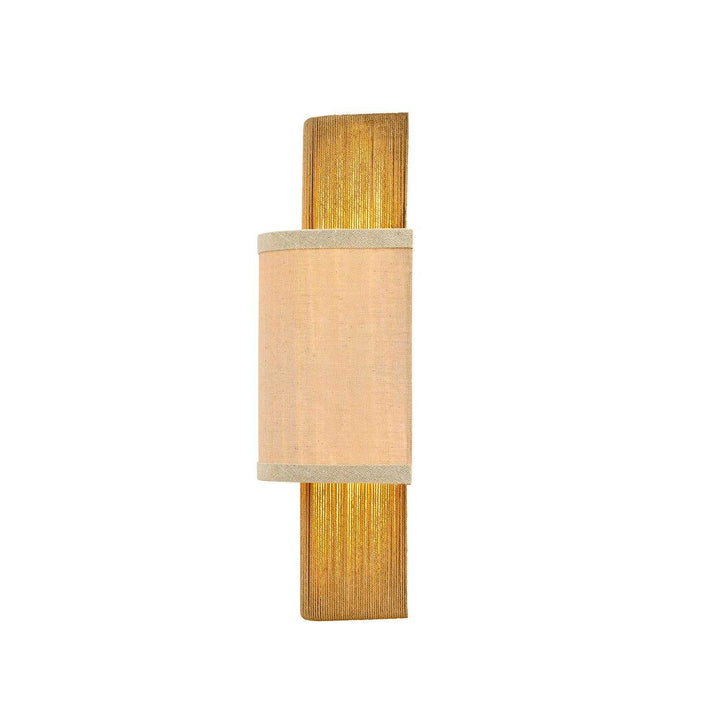 Textile Two Light Wall Sconce in Brushed Brass Justice Designs