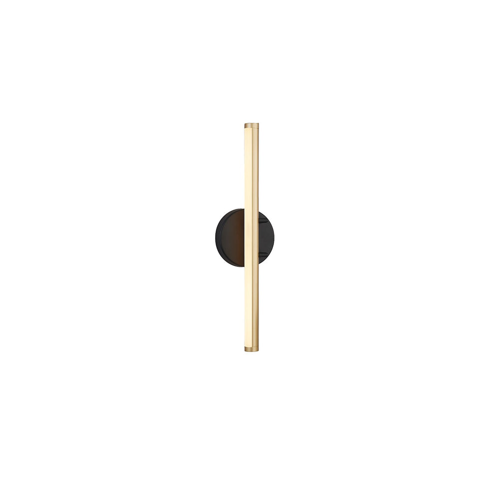 Justice Designs - NSH-9112-MBBR - LED Linear Wall/Bath - No Shade Material - Matte Black w/ Brass Accents