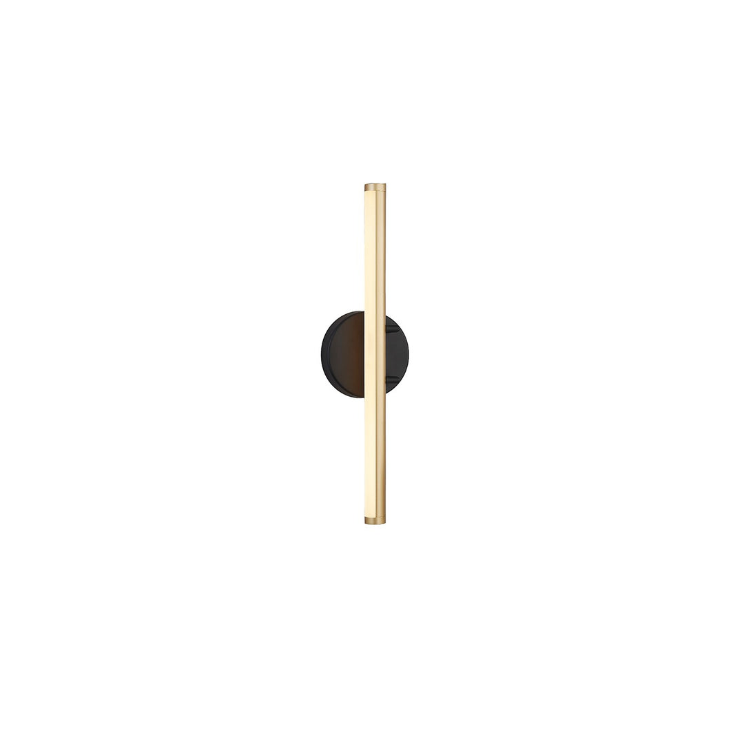 Justice Designs - NSH-9112-MBBR - LED Linear Wall/Bath - No Shade Material - Matte Black w/ Brass Accents