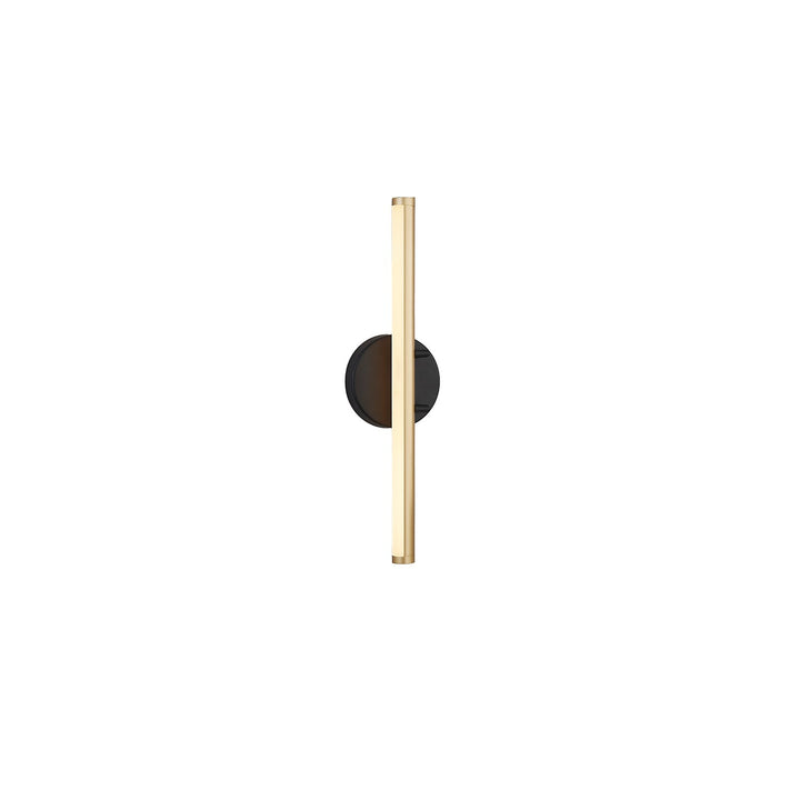 Justice Designs - NSH-9112-MBBR - LED Linear Wall/Bath - No Shade Material - Matte Black w/ Brass Accents