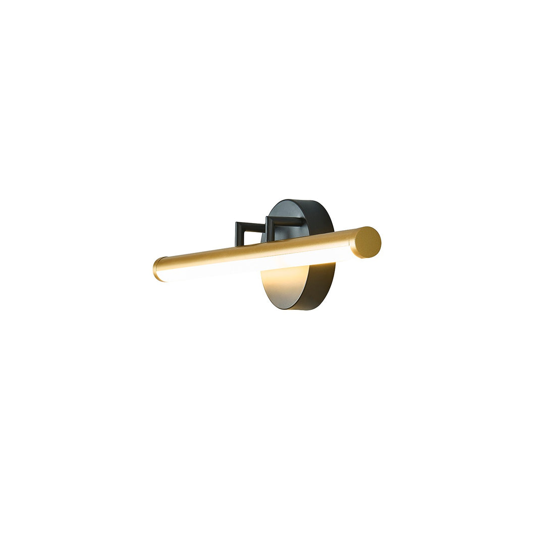 Justice Designs - NSH-9112-MBBR - LED Linear Wall/Bath - No Shade Material - Matte Black w/ Brass Accents