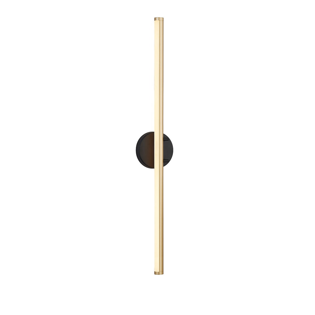Justice Designs - NSH-9117-MBBR - LED Linear Wall/Bath - No Shade Material - Matte Black w/ Brass Accents