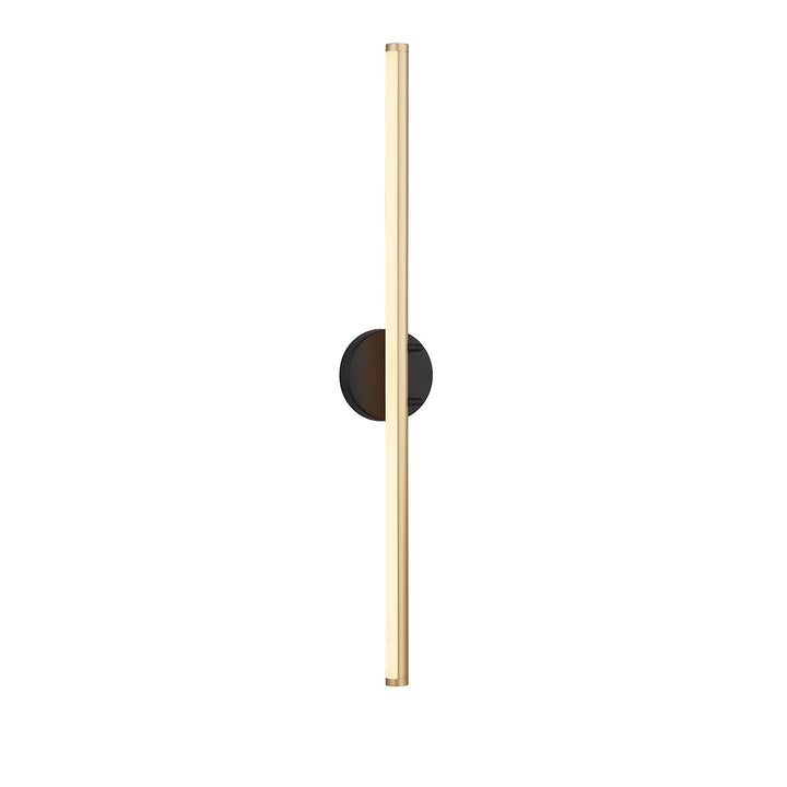 Justice Designs - NSH-9117-MBBR - LED Linear Wall/Bath - No Shade Material - Matte Black w/ Brass Accents