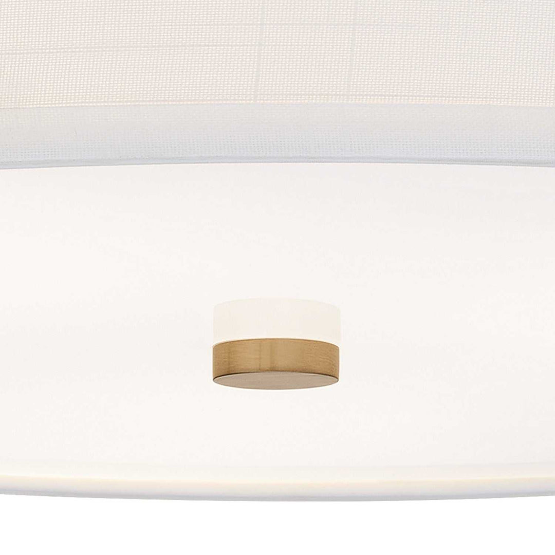 Textile LED Semi-Flush Mount in Brushed Brass Justice Designs