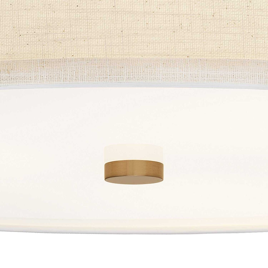 Textile LED Pendant in Brushed Brass Justice Designs