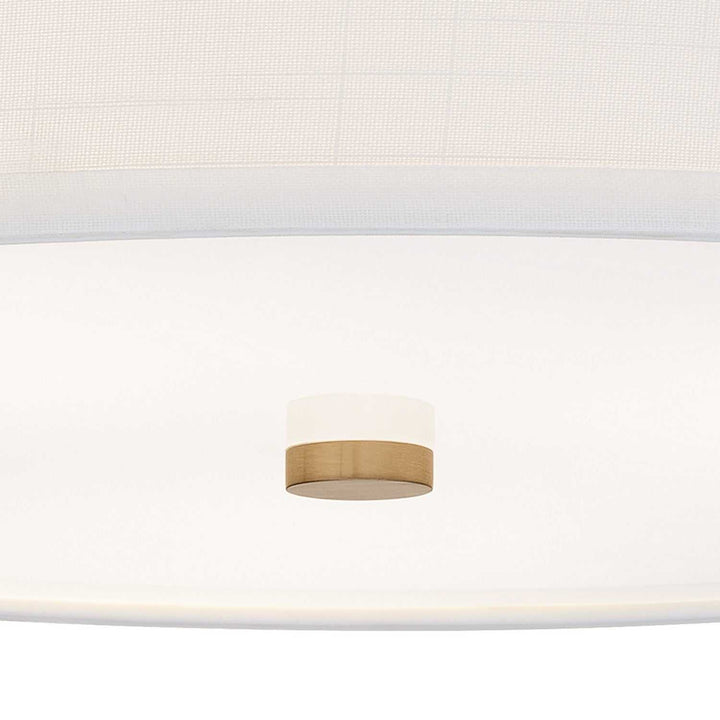Textile LED Pendant in Brushed Brass Justice Designs
