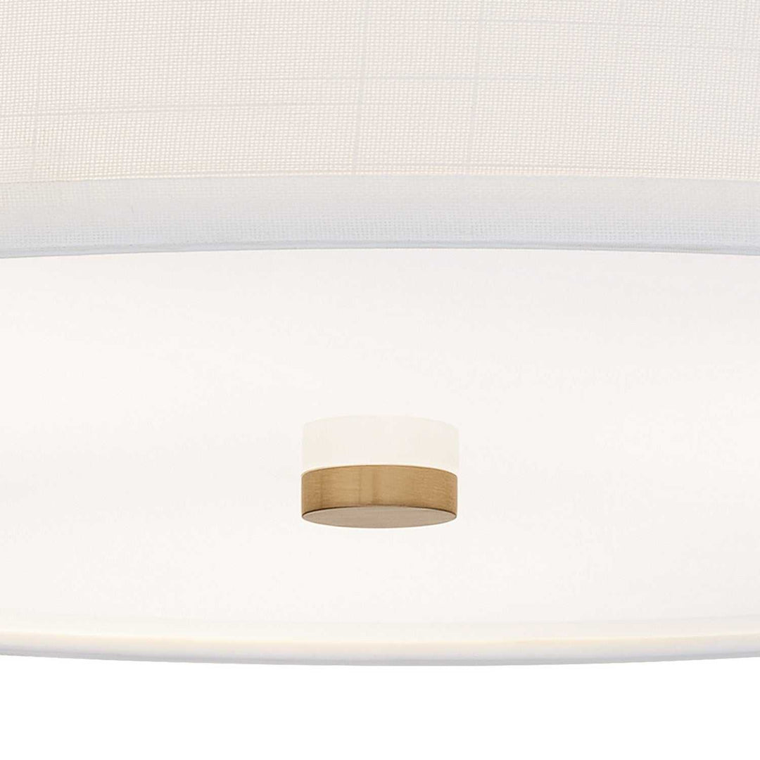 Textile LED Pendant in Brushed Brass Justice Designs