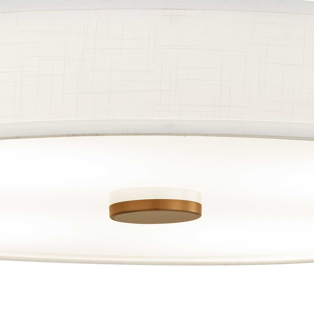 Textile LED Pendant in Brushed Brass Justice Designs