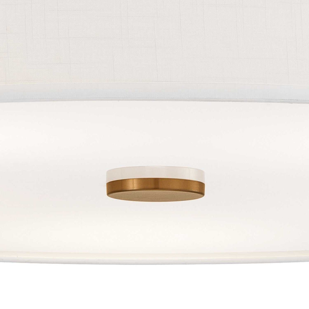 Textile LED Pendant in Brushed Brass Justice Designs