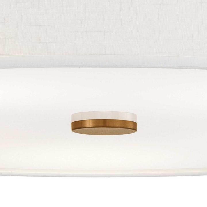 Textile LED Pendant in Brushed Brass Justice Designs