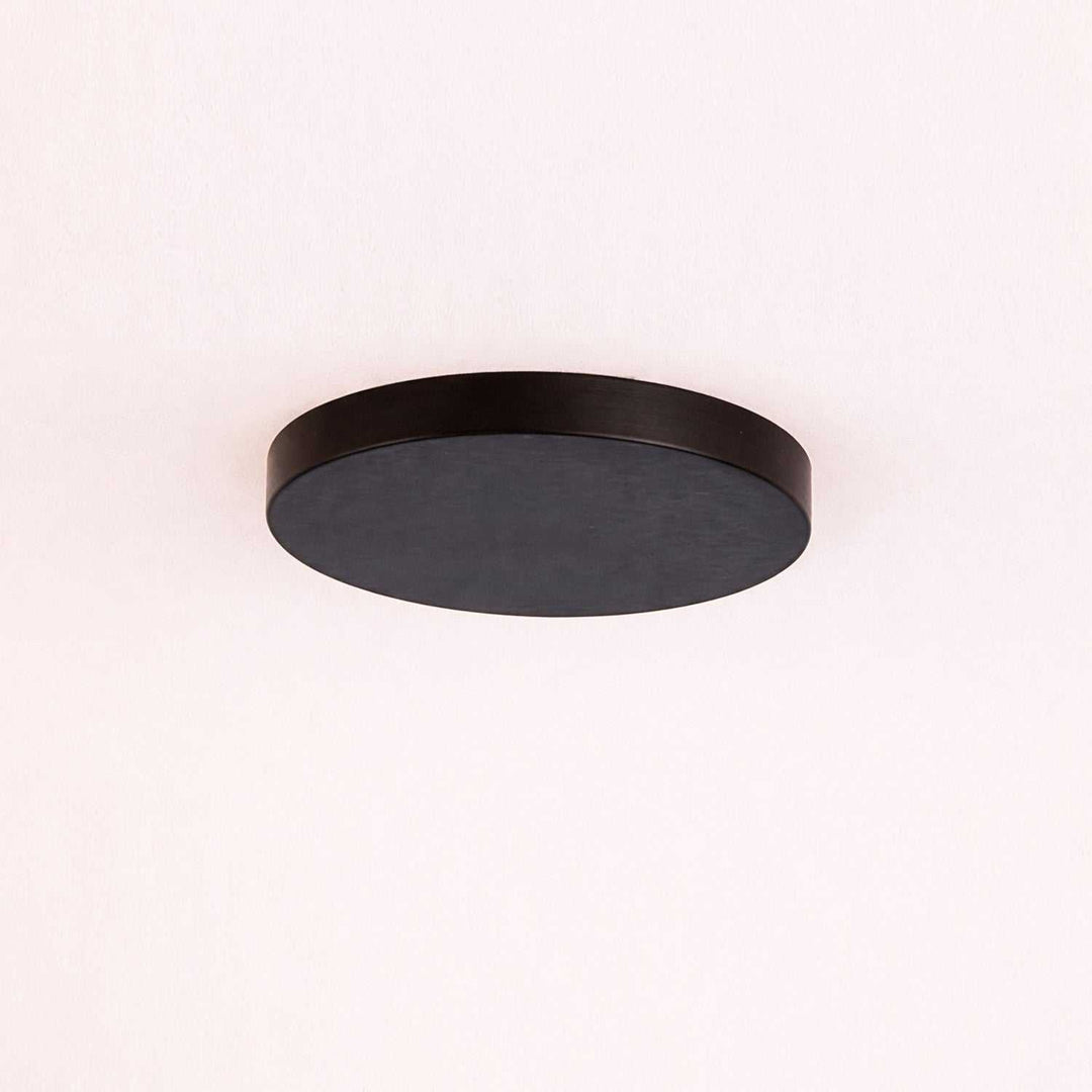 Acryluxe Four Light Flush-Mount in Matte Black Justice Designs