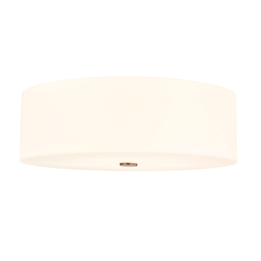 Justice Designs - ACR-9732-OPAL-BRSS - Five Light Flush-Mount - Acryluxe - Brushed Brass