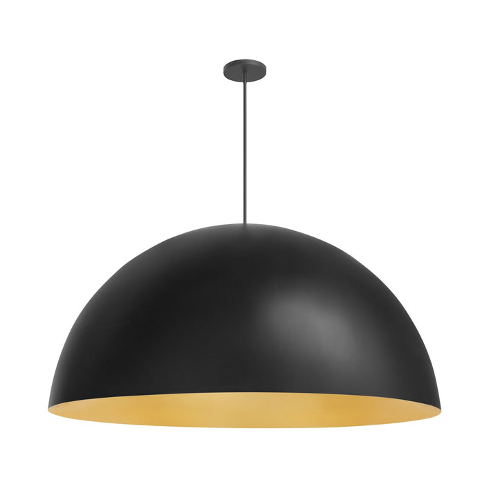 Justice Designs - NSH-9848-CBGD - Ten Light Pendant - No Shade Material - Matte Black with Champagne Gold Interior
