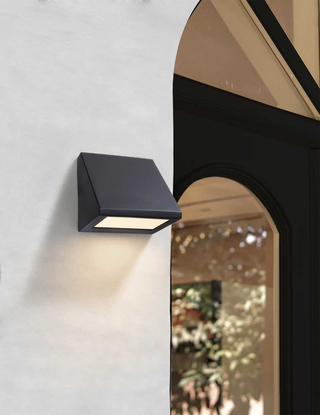 No Shade Material LED Outdoor Wall Sconce in Matte Black Justice Designs
