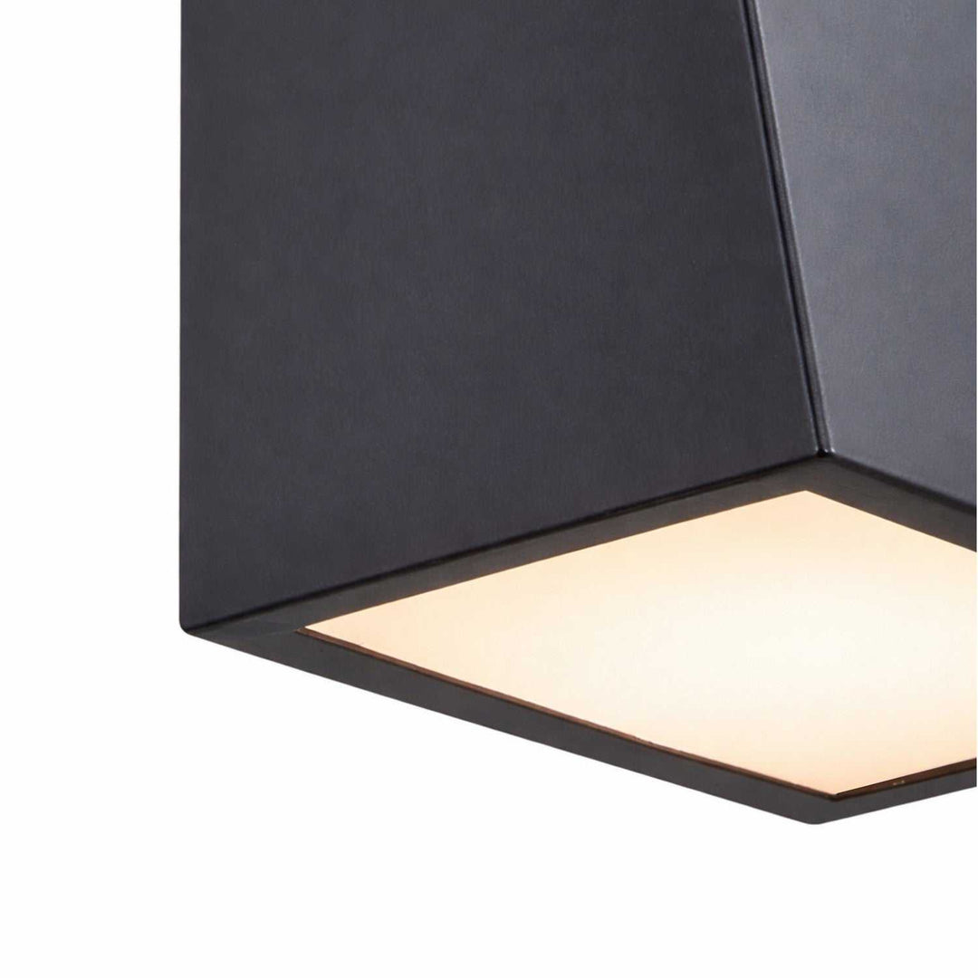 No Shade Material LED Outdoor Wall Sconce in Matte Black Justice Designs