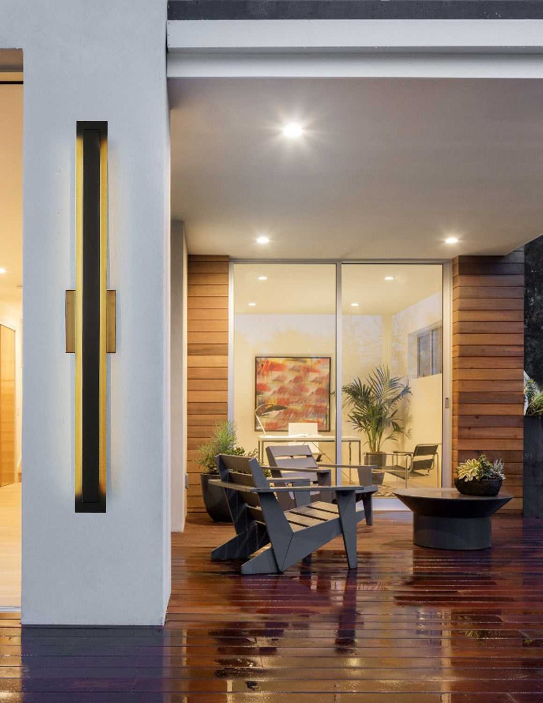 No Shade Material LED Outdoor Wall Sconce in Matte Black Justice Designs