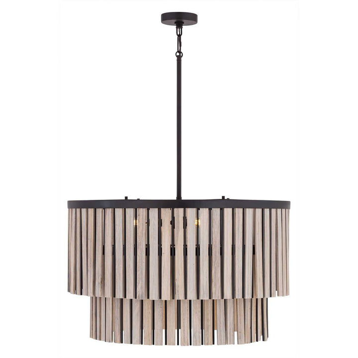 Esbelta Six Light Pendant in Dark Bronze Minka-Lavery