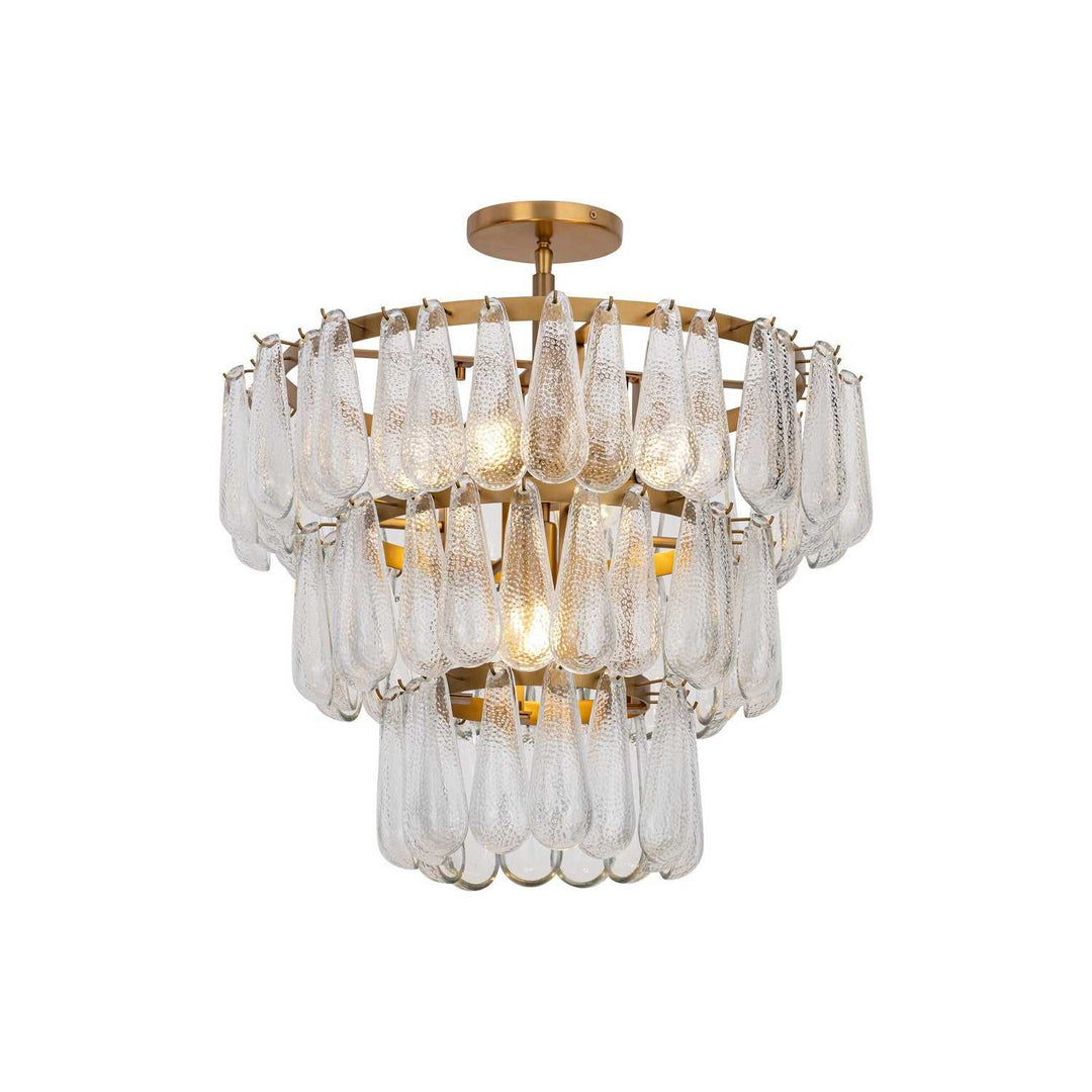 Vionne Five Light Semi-Flush Mount in Legacy Brass Minka-Lavery