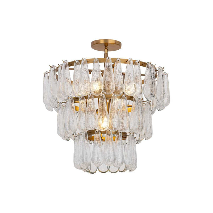 Vionne Five Light Semi-Flush Mount in Legacy Brass Minka-Lavery