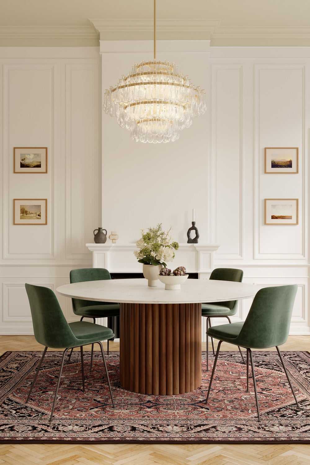 Vionne Eight Light Pendant in Legacy Brass Minka-Lavery