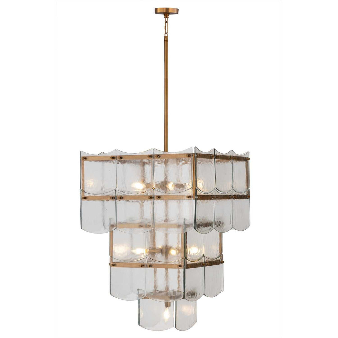 Kiori Nine Light Pendant in Legacy Brass Minka-Lavery