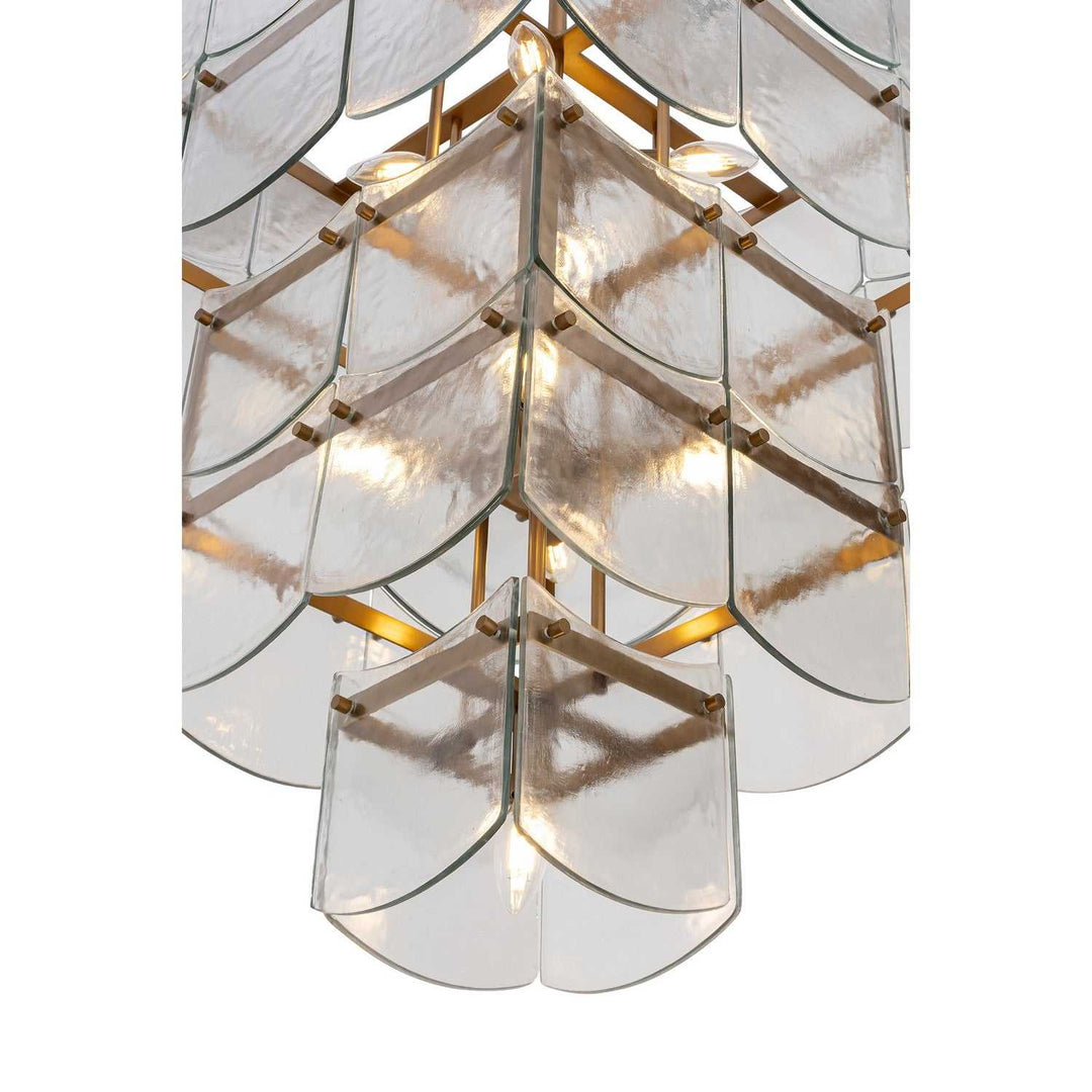 Kiori Nine Light Pendant in Legacy Brass Minka-Lavery