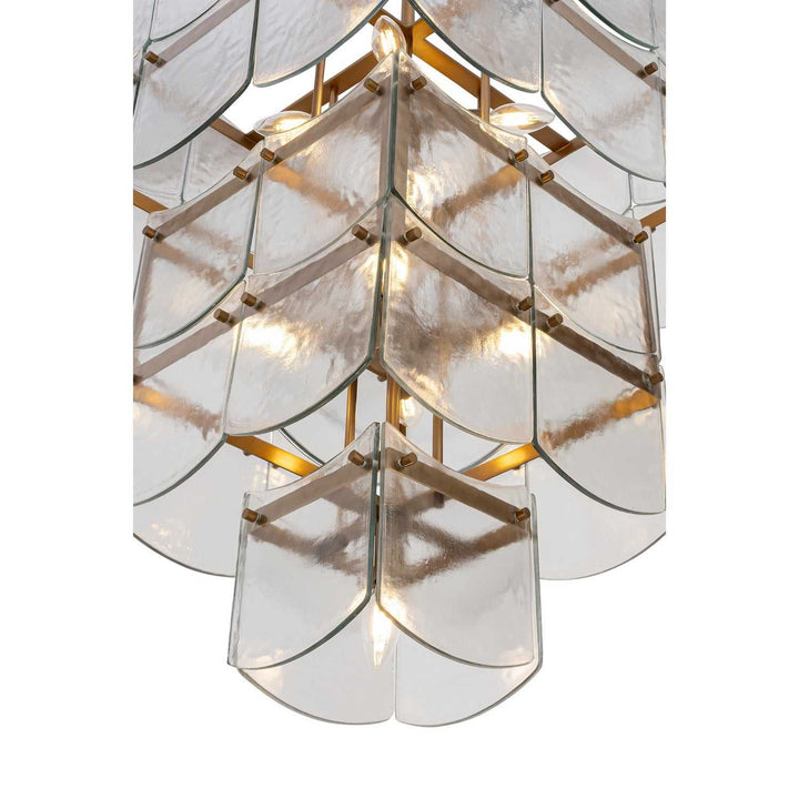 Kiori Nine Light Pendant in Legacy Brass Minka-Lavery
