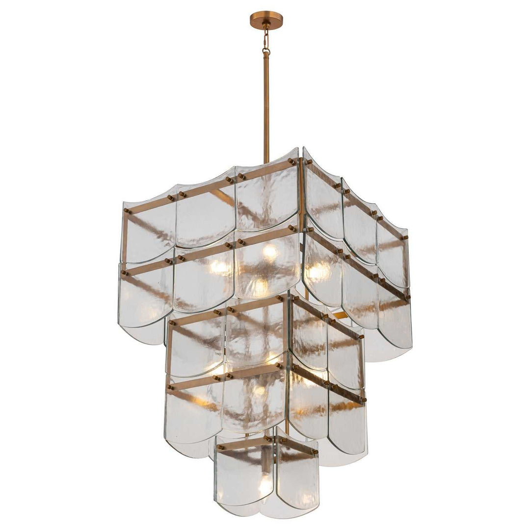 Kiori Nine Light Pendant in Legacy Brass Minka-Lavery