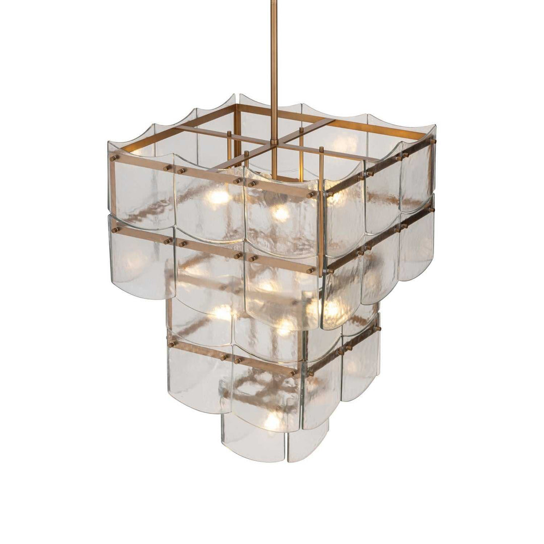 Kiori Nine Light Pendant in Legacy Brass Minka-Lavery