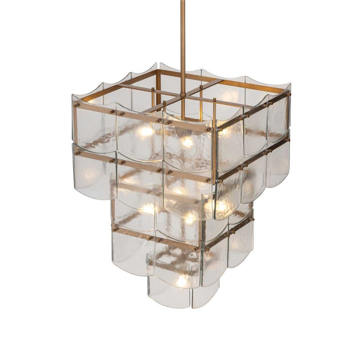 Kiori Nine Light Pendant in Legacy Brass Minka-Lavery