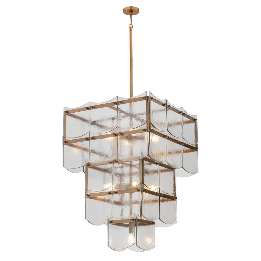 Kiori Nine Light Pendant in Legacy Brass Minka-Lavery