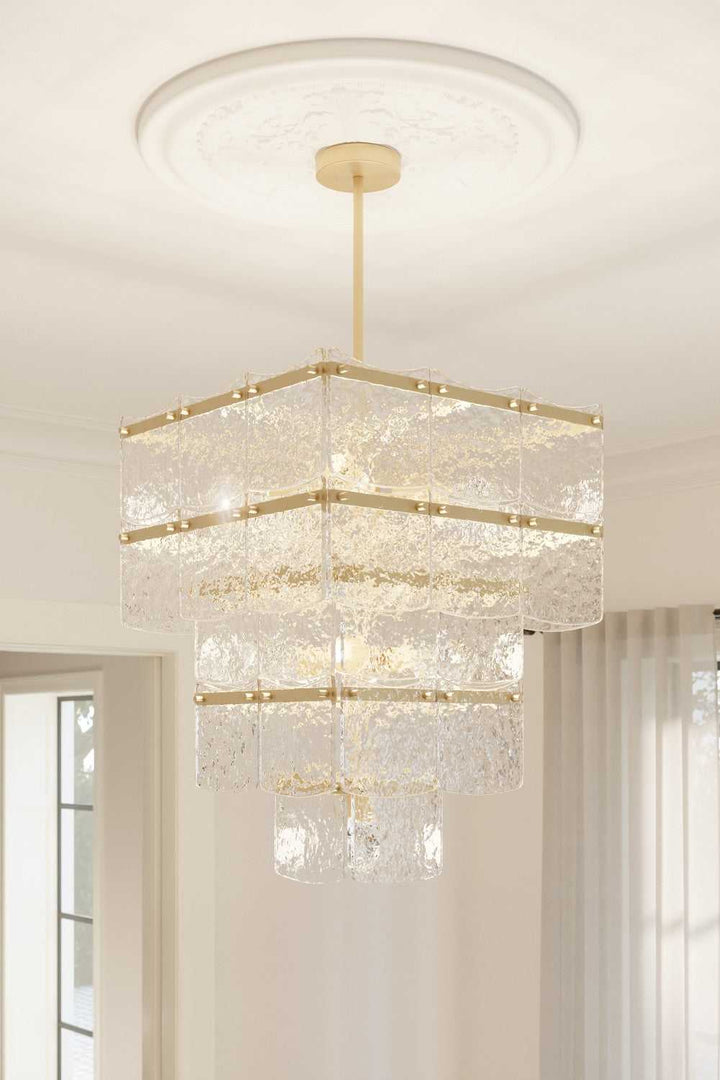 Kiori Nine Light Pendant in Legacy Brass Minka-Lavery