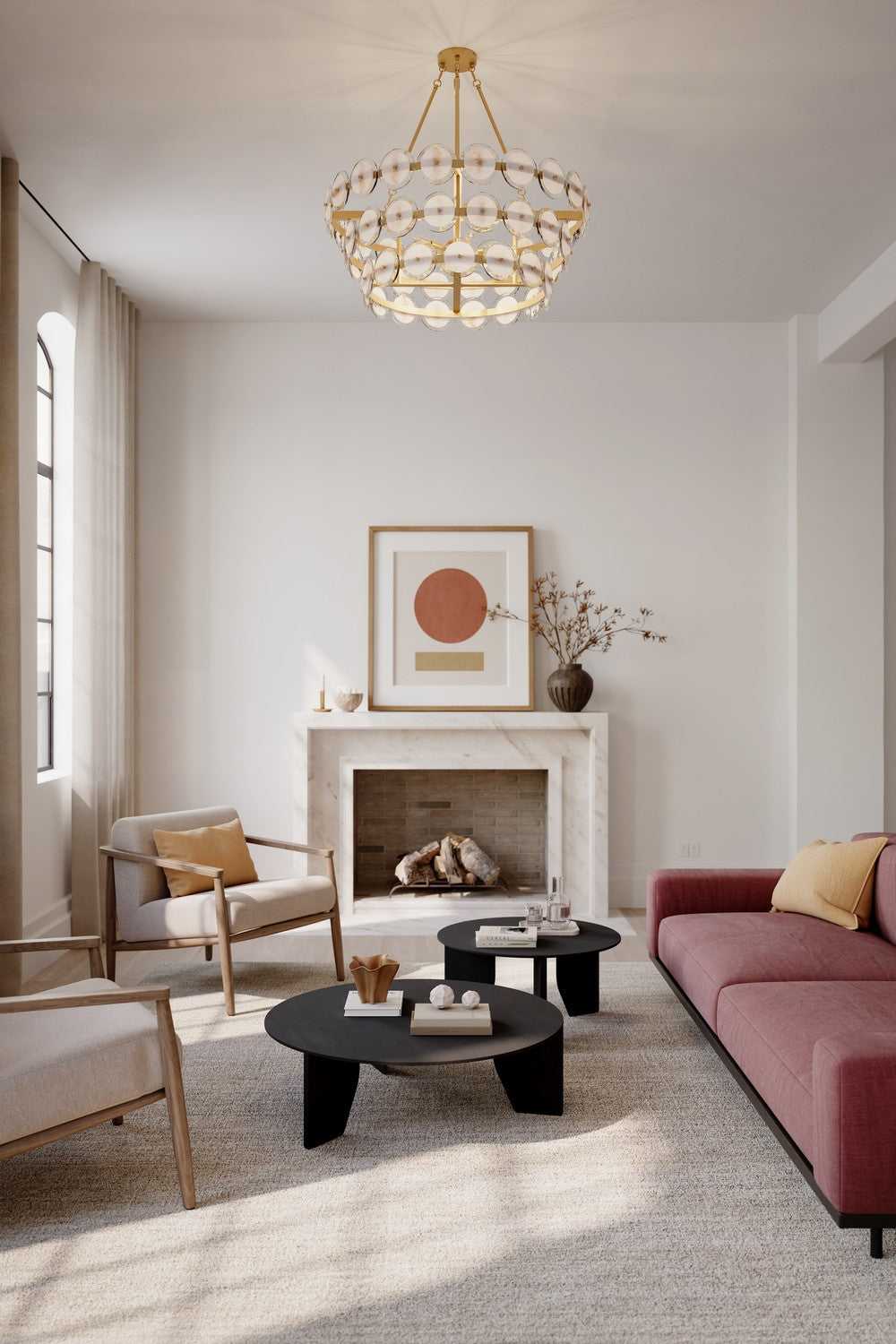 Kintrel Six Light Pendant in Legacy Brass Minka-Lavery