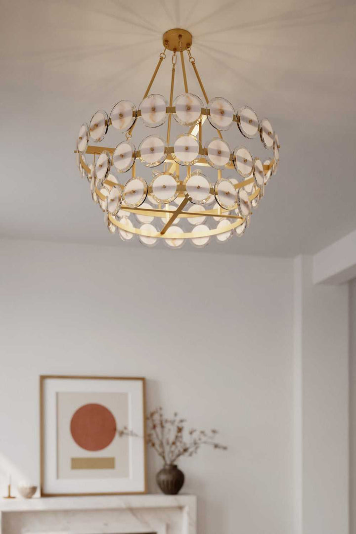 Kintrel Six Light Pendant in Legacy Brass Minka-Lavery
