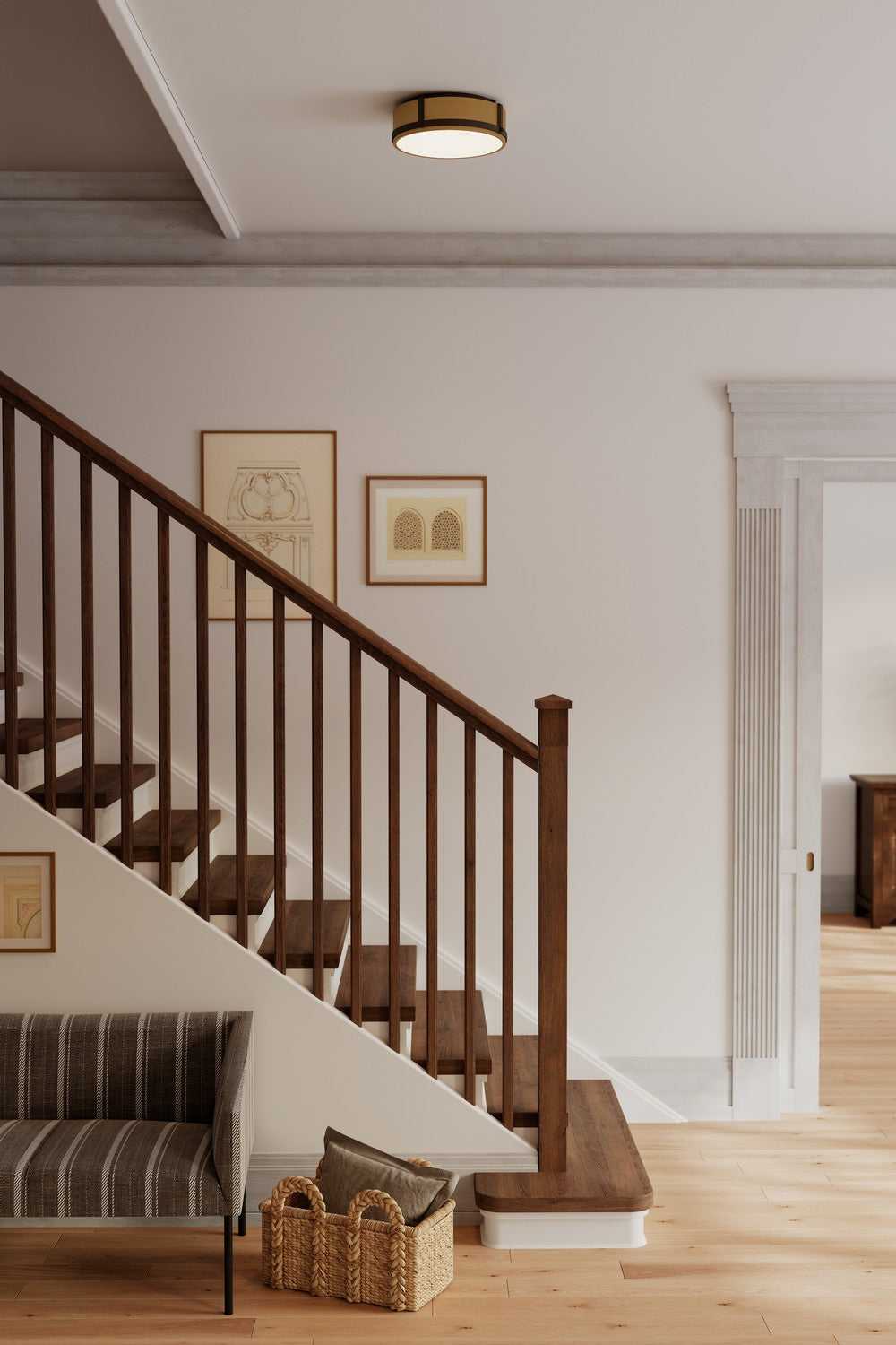 Lynca LED Flush Mount in Legacy Brass Minka-Lavery
