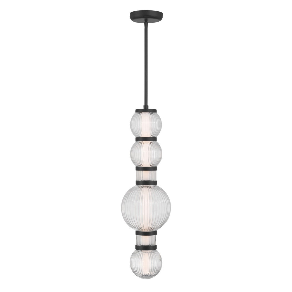 Cordel LED Mini Pendant in Dark Matte Black Minka-Lavery